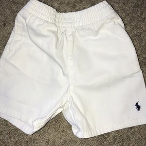 White shorts and bow tie